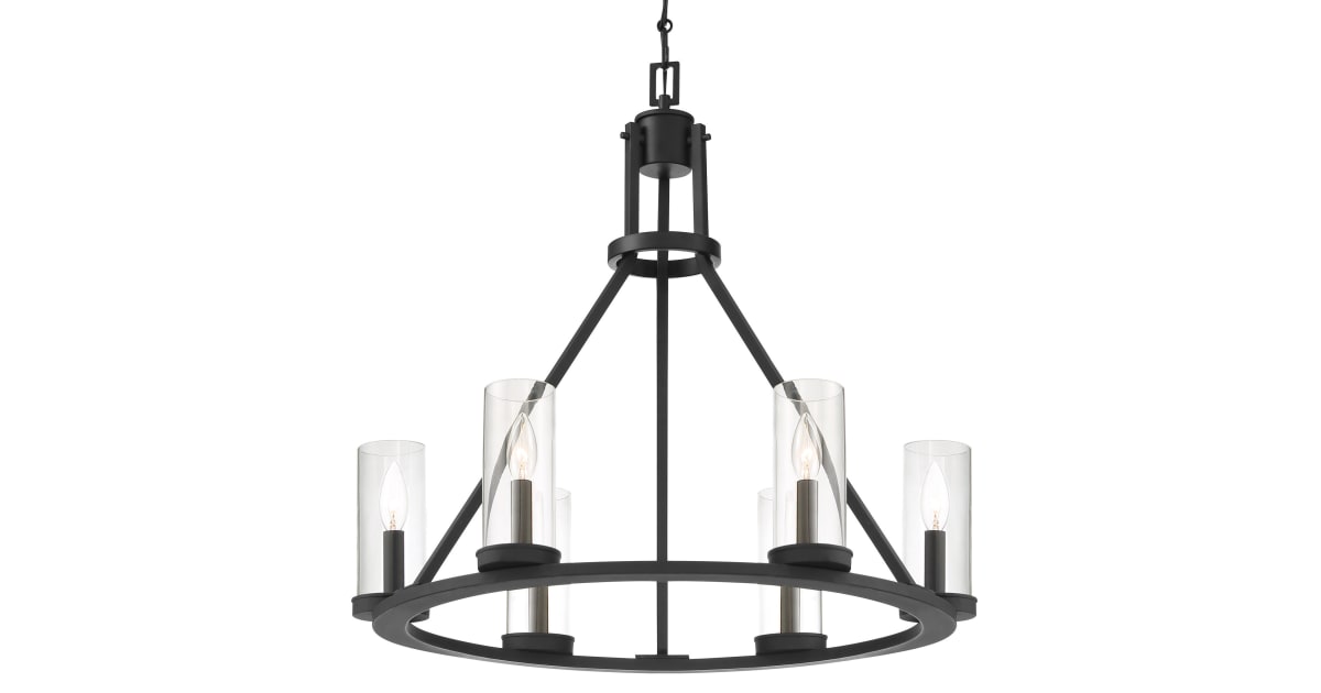 James Allan EFCH78425MBK Plaza 6 Light 26" Wide Taper