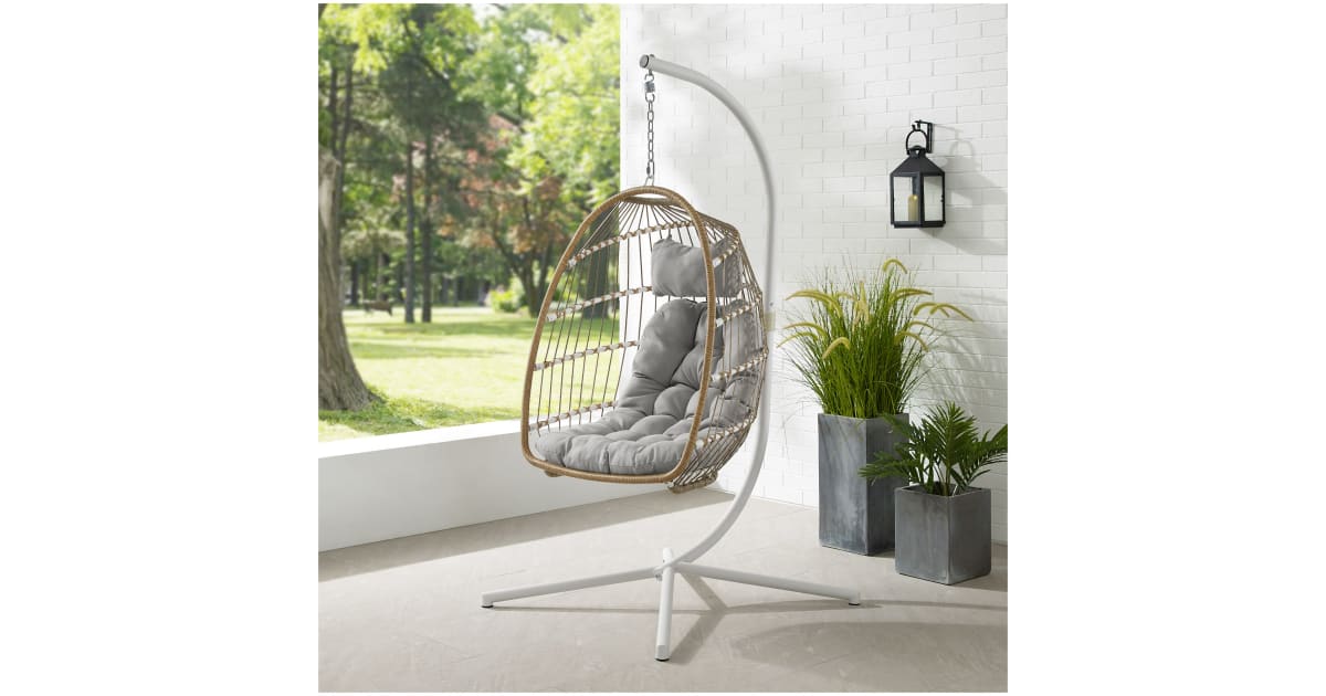 James Allan WEOF70661BRGY Hanging Swing Hammock Egg Chair Build