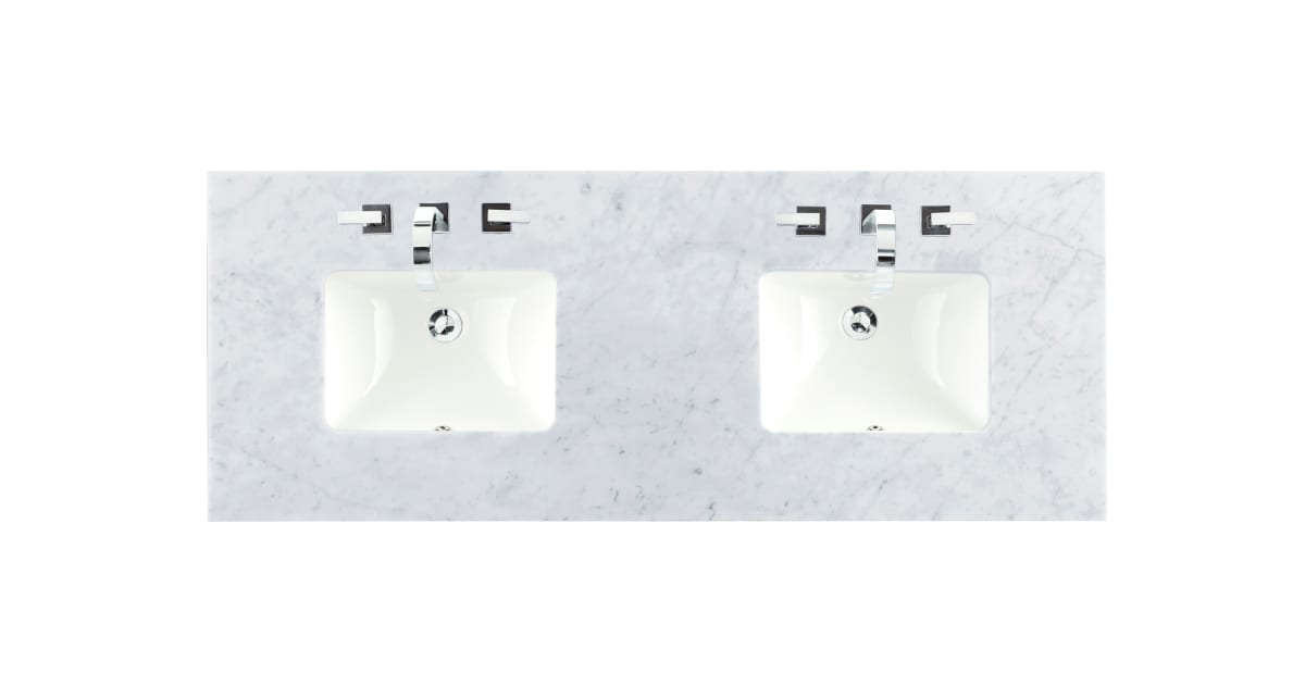 James Martin Vanities 090S60DCARSNK 60" Marble Vanity