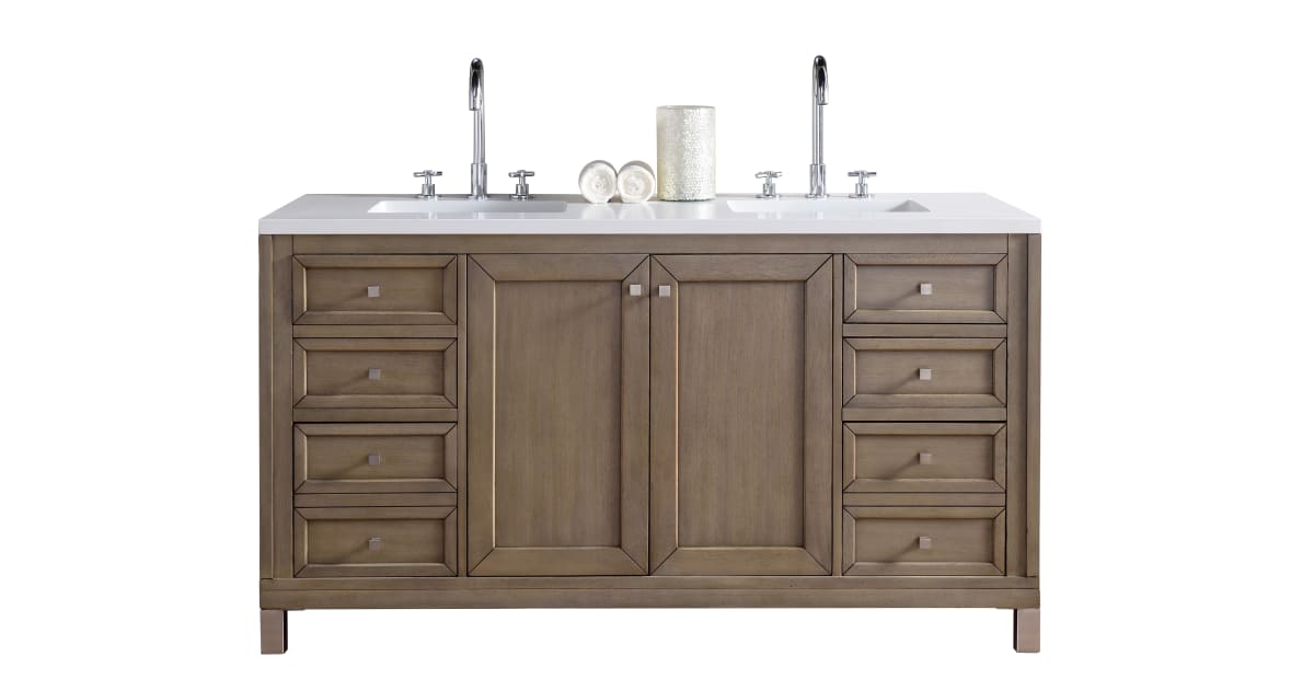 James Martin Vanities 305V60DWWW3WZ Chicago 60" Free