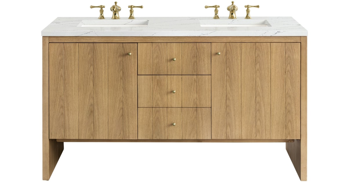 James Martin Vanities 435V60DLNO3ENC Hudson 60" Double