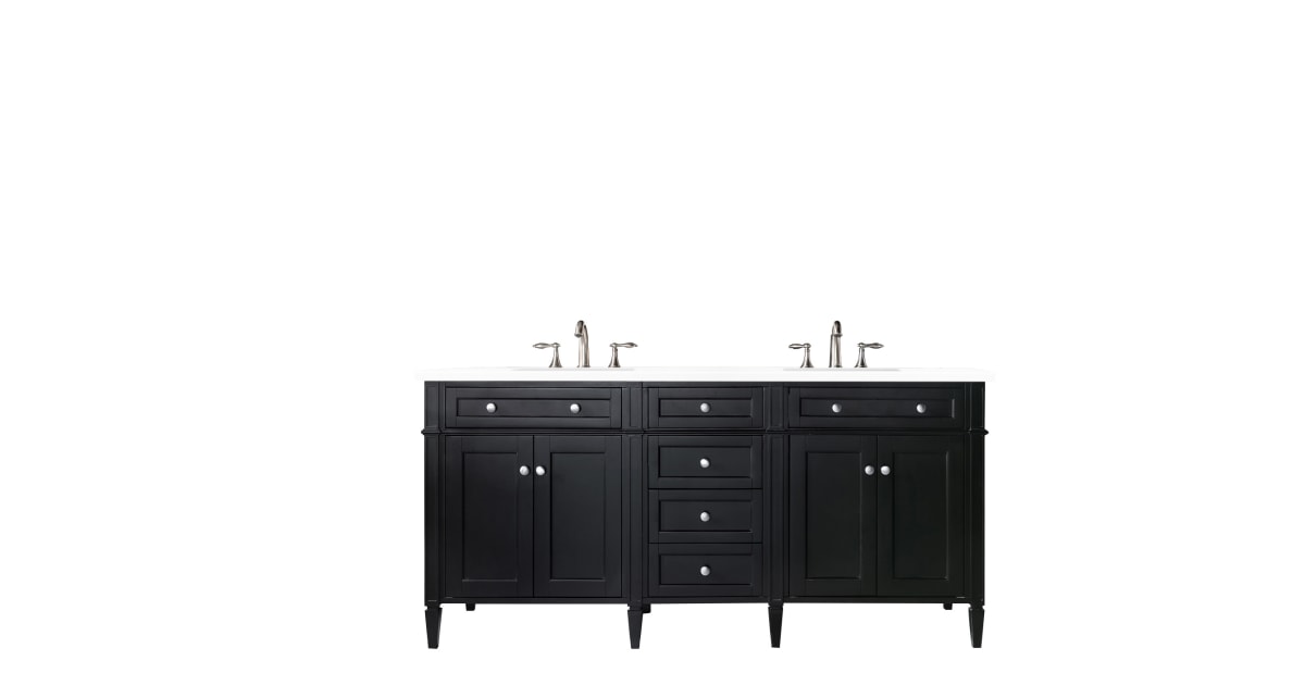 James Martin Vanities 650V72BKO3WZ Brittany 72" Free