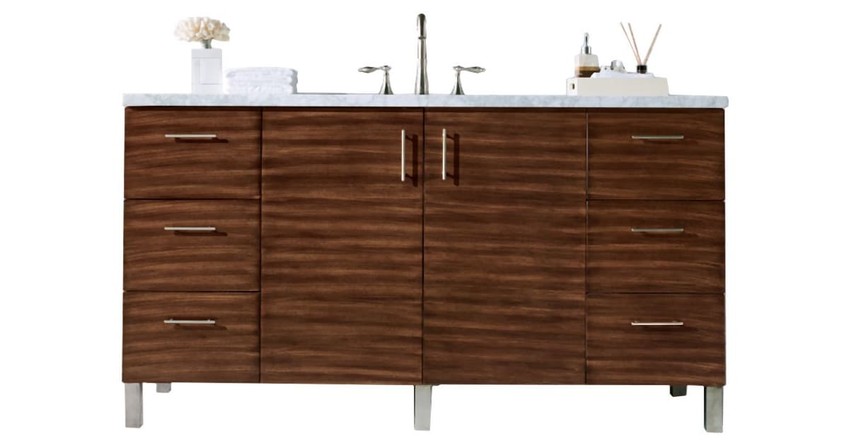 James Martin Vanities 850V60SAWT3AF Metropolitan 60"