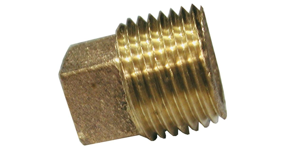 Jones Stephens B74284LF 1/2 BRONZE SQ HEAD CORED PLUG (LEAD FREE ...