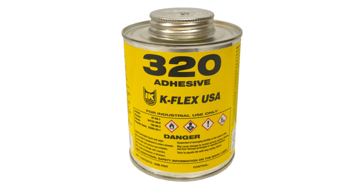 K-FLEX USA Contact Cement: 1 pt Can, 320 Series, Amber