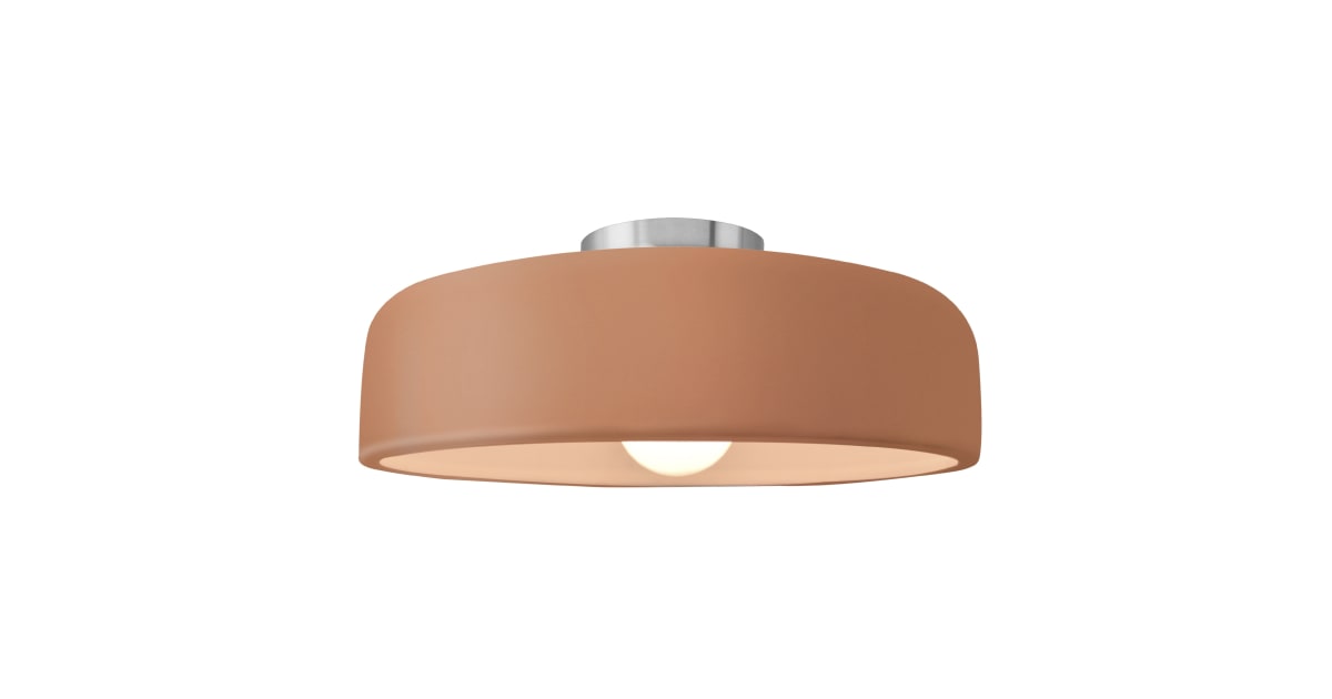 Justice Design Group CER-6345-ADOB-NCKL-LED1-700 Radiance 16