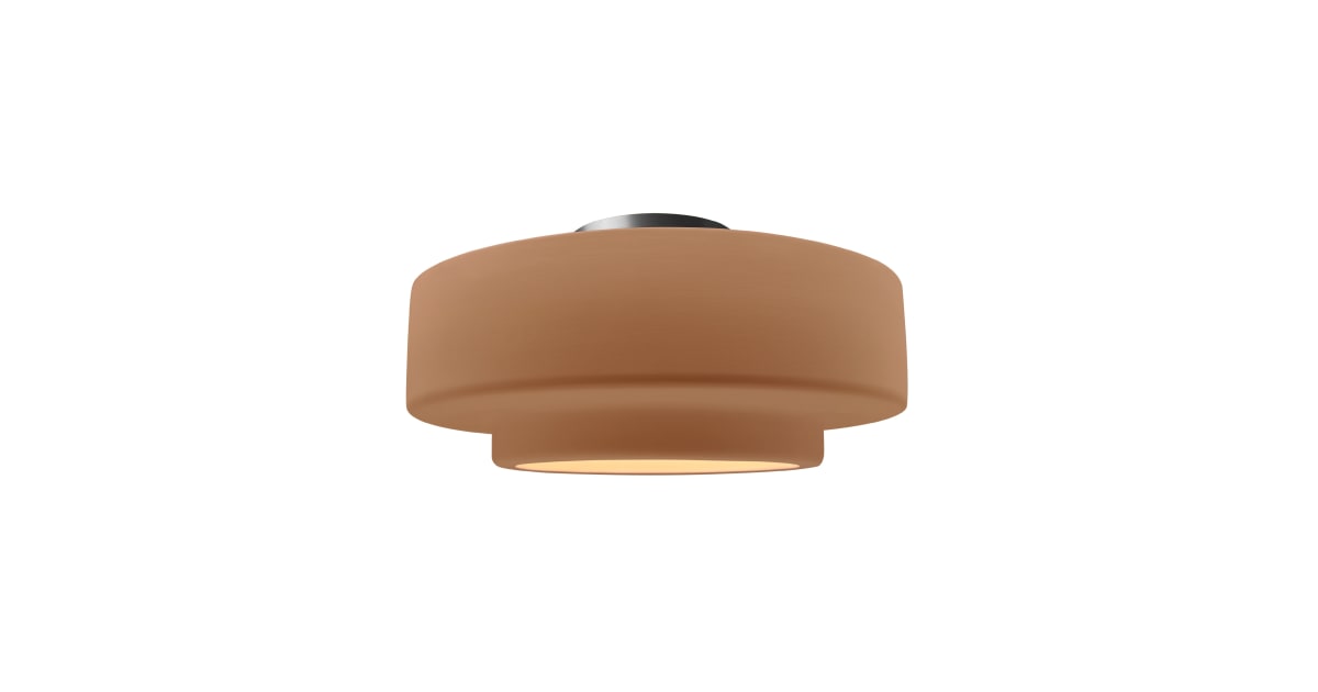 Justice Design Group CER-6363-ADOB-NCKL Radiance 15