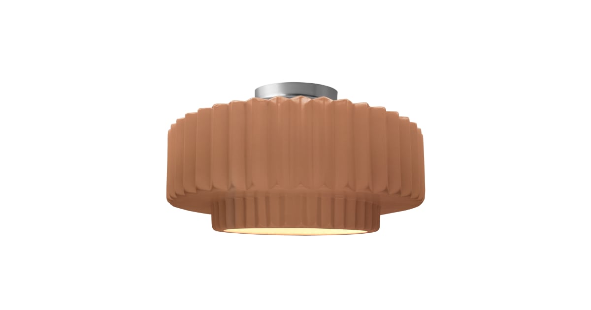Justice Design Group CER-6375-ADOB-NCKL Radiance 17
