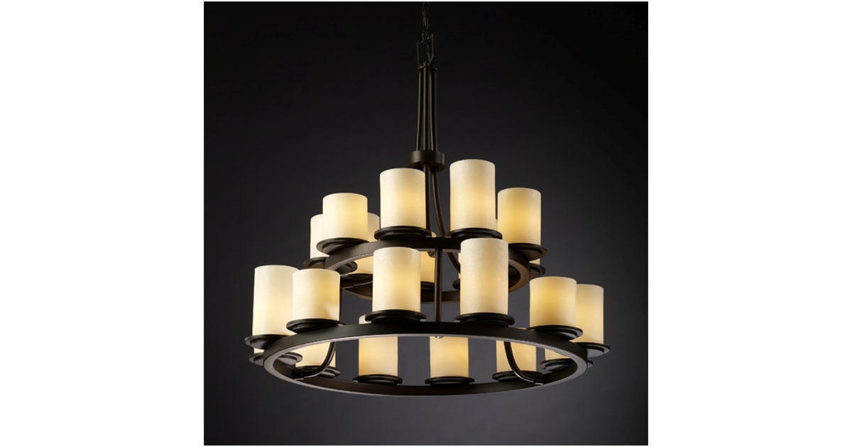Justice Design Group CNDL-8767-10-CREM-DBRZ CandleAria 21 Justice Design Group CNDL-8767-10-CREM-DBRZ CandleAria 21