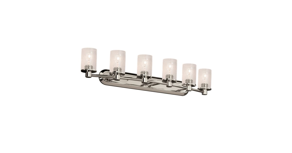 Justice Design Group FSN-8516-10-SEED-NCKL Fusion 6 Light 44" Wide ...