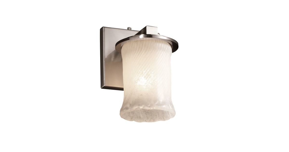 Justice Design Group GLA 8771 16 WHTW NCKL Veneto Luce 4 5 quot Cylinder