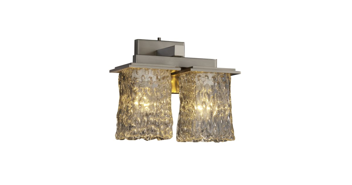 Justice Design Group GLA-8675-26-NCKL Montana 2 Light Wall Sconce from ...