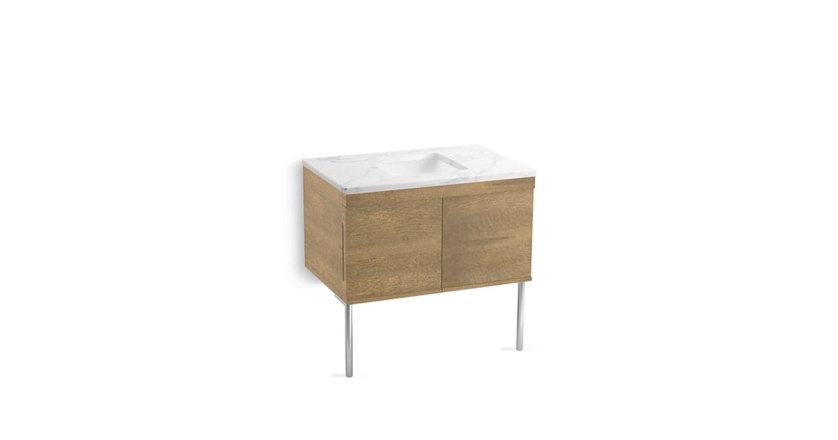 Kallista P7422000CRK Laura Kirar 36" Solid Wood Vanity