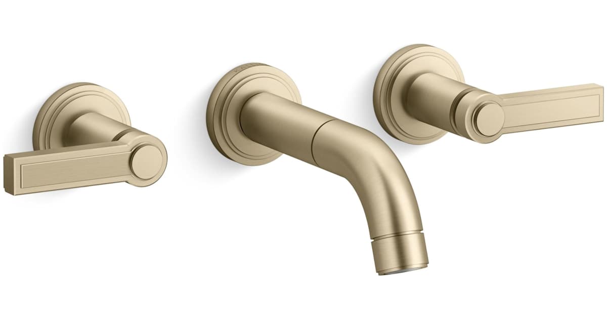 Kallista P80250-LV-BAF VirStil Minimal 1.2 GPM Wall Mounted Widespread ...