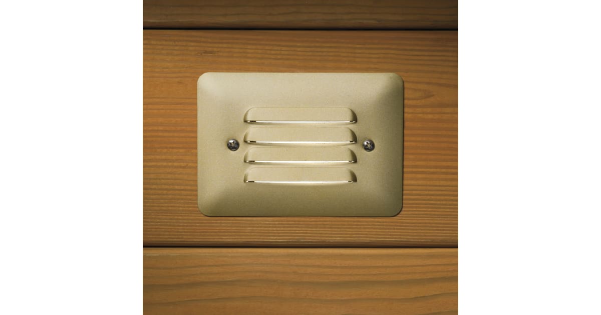 Kichler 15072BR 5" Xenon Mini Louvered Step Light