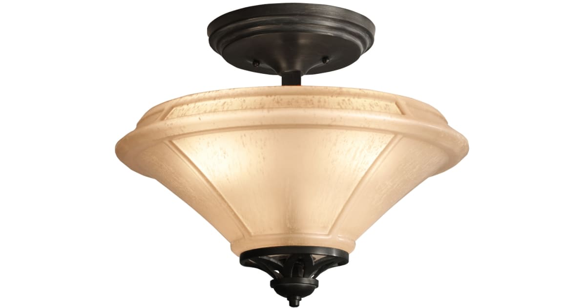 Kichler 3672SZ Three Light Semi-Flush Ceiling Fixture from the Sedona ...