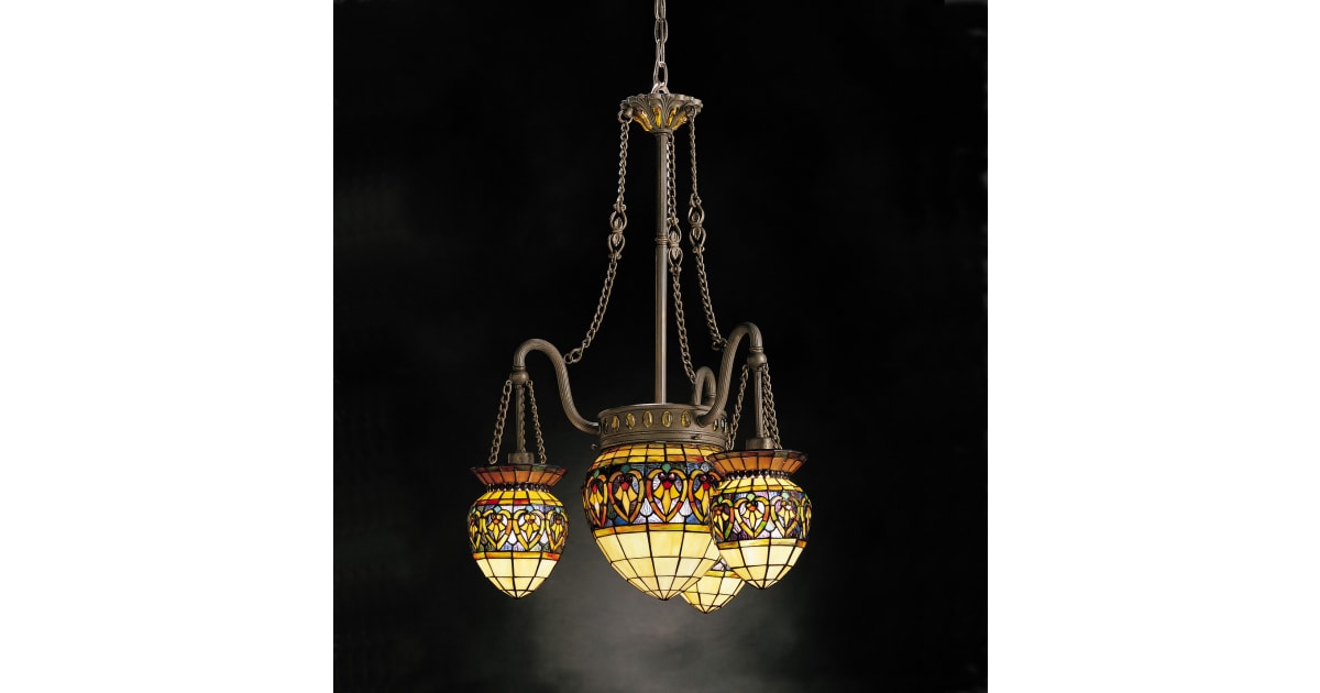 Kichler Stained Glass Tiffany 4 Light Down Lighting Build