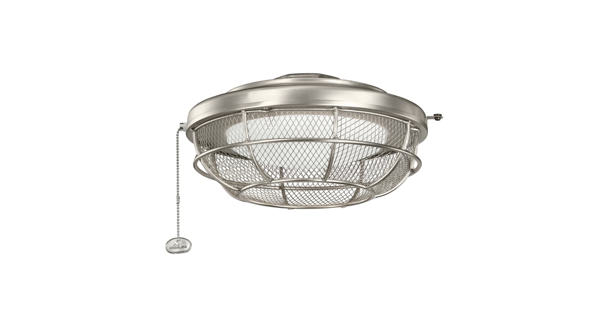 Kichler 370044NI Industrial Mesh Fan Light Kit | Ferguson Home