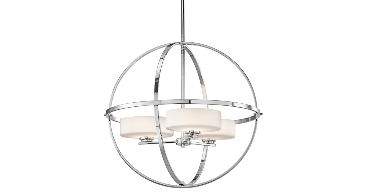 Kichler 42505CH Olsay 3 Light 22" Wide Globe Style Shaded
