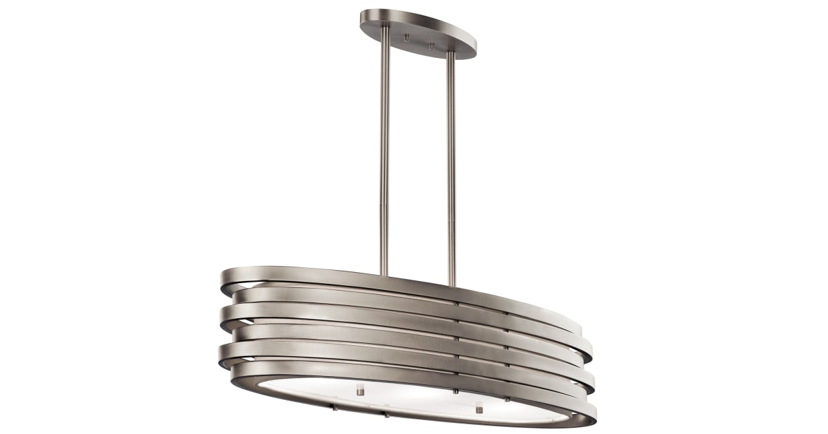 Kichler 43303NI Roswell 3Bulb Indoor Chandelier with Oval
