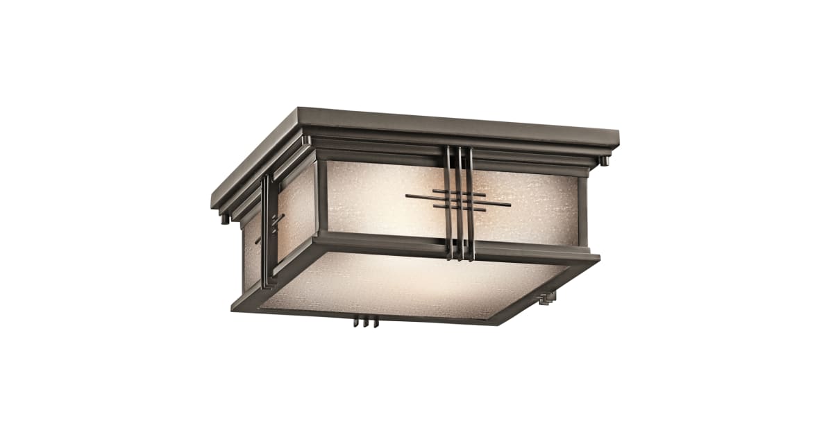 Kichler 49164OZ Two Light Outdoor Ceiling Fixture from the