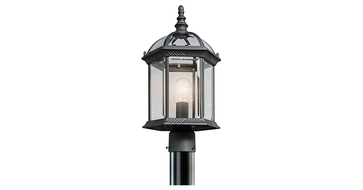 Kichler 49187BKL18 Barrie 18" LED Outdoor Post Light with