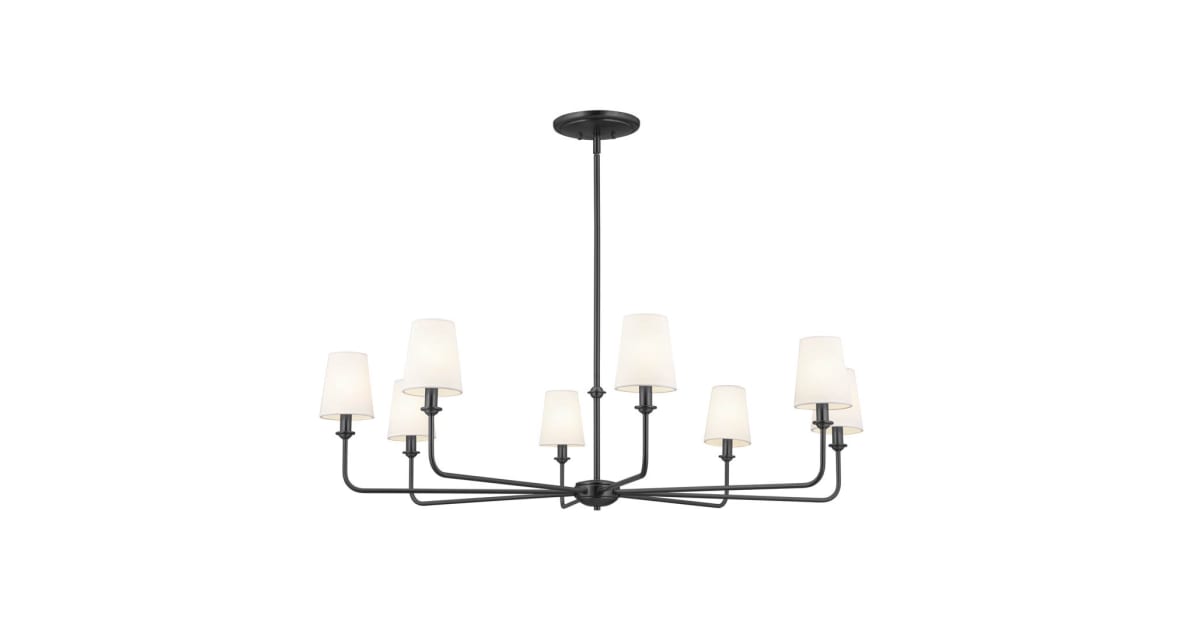 Kichler 52517BK Pallas 8 Light 43" Wide Chandelier with