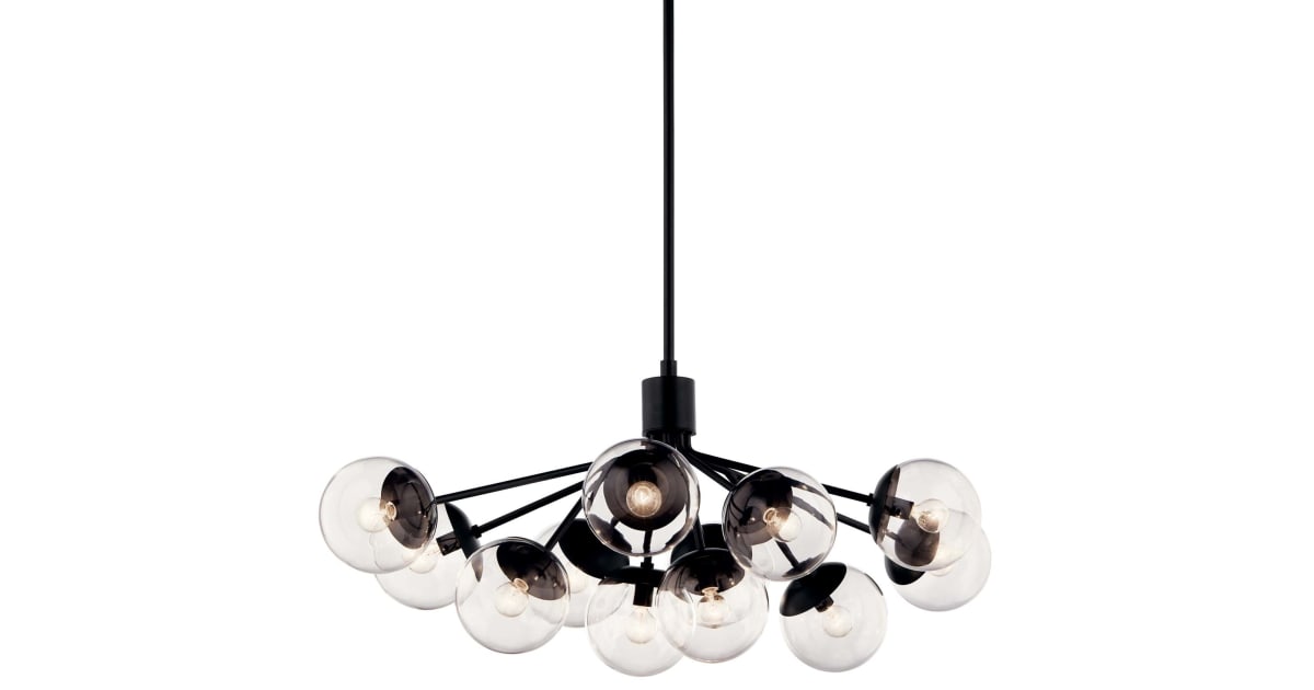 Kichler 52703BKCLR Silvarious 12 Light 48