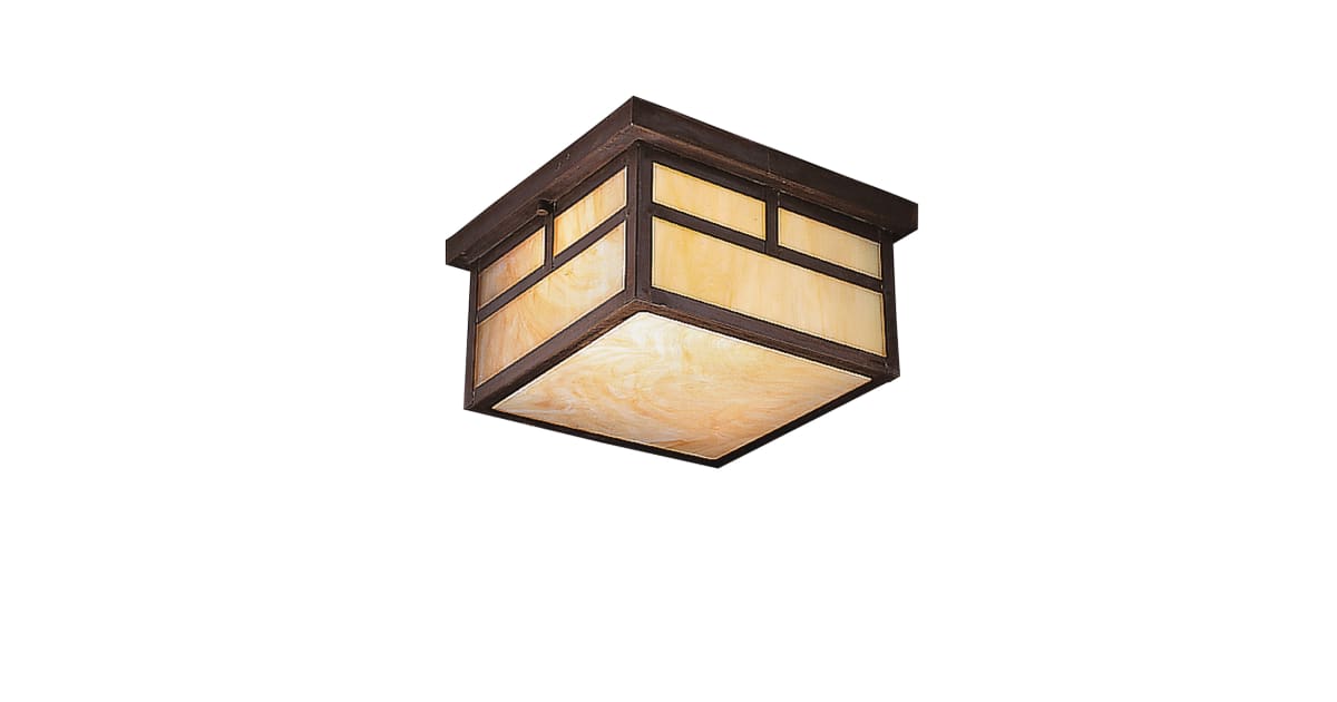 Kichler 9825CV 2 Light Outdoor Ceiling Fixture from the La