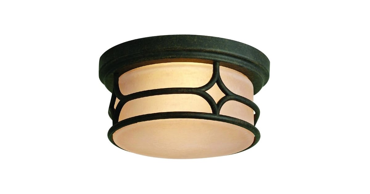Kichler 9867AGZ 2 Light Outdoor Ceiling Fixture from the