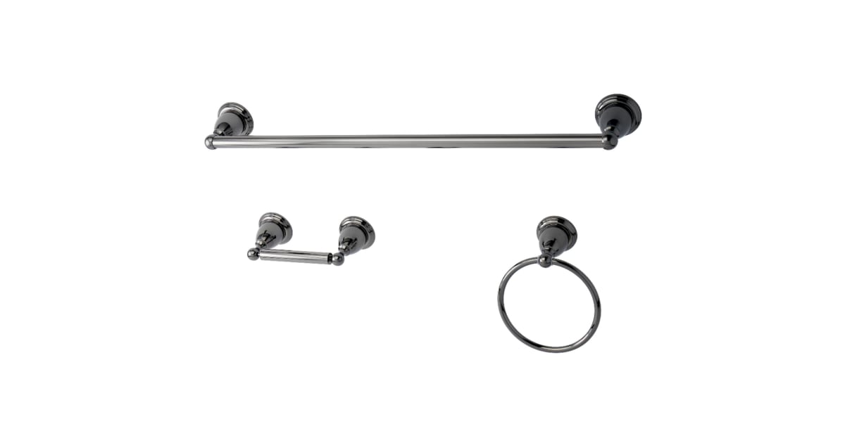 Kingston Brass BAK175148BK Heritage 3 Piece Bathroom
