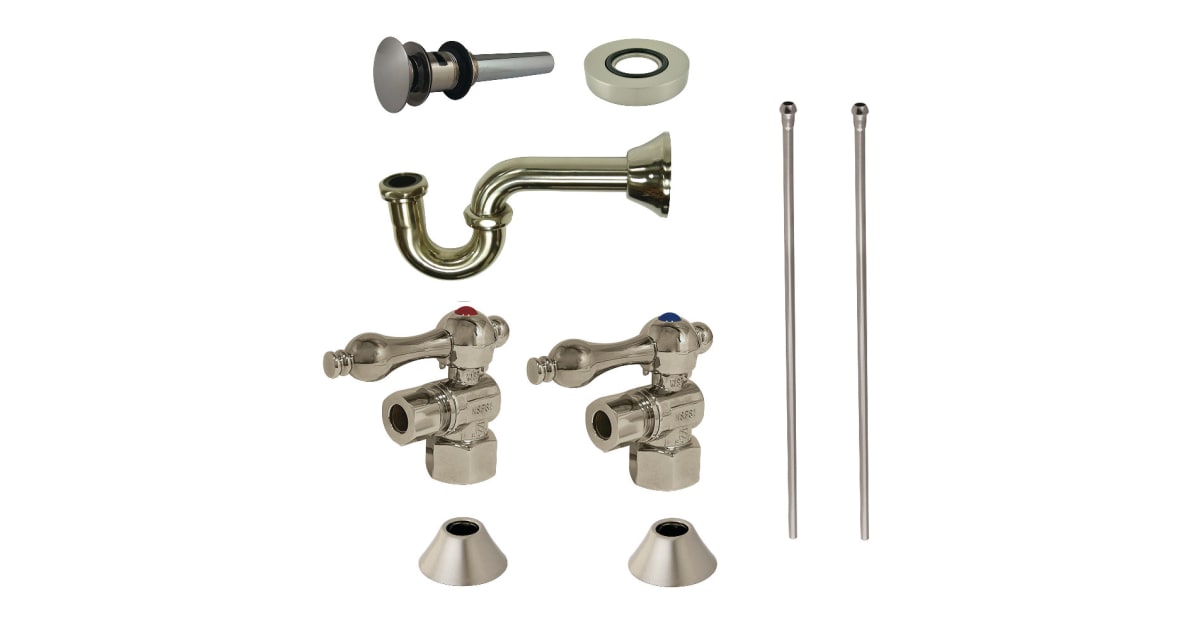 Kingston Brass CC43108VOKB30 Traditional Plumbing Sink Trim Kit with P