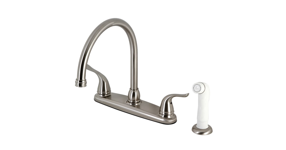 Kingston Brass Küchenarmatur Mit Sprüher – Gebürstetes Nickel, Massiv Aus Messing, 20,3 Cm