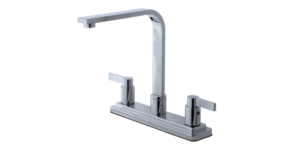 Kingston Brass NuvoFusion Bar Wasserhahn – Antikkupfer, 4-Zoll Lochabstand, 1,8 GPM Durchfluss
