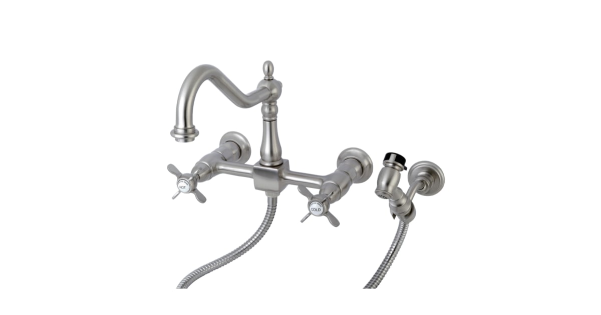 Kingston Brass KS1248BEXBS Essex 1.8 GPM Widespread Bridge