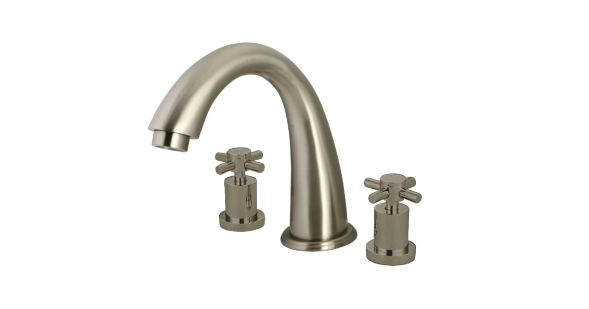 Kingston Brass Wannenfüller – Mattschwarz, Messing, 17,8 Cm Auslauf, Inkl. 150 Cm Schlauch