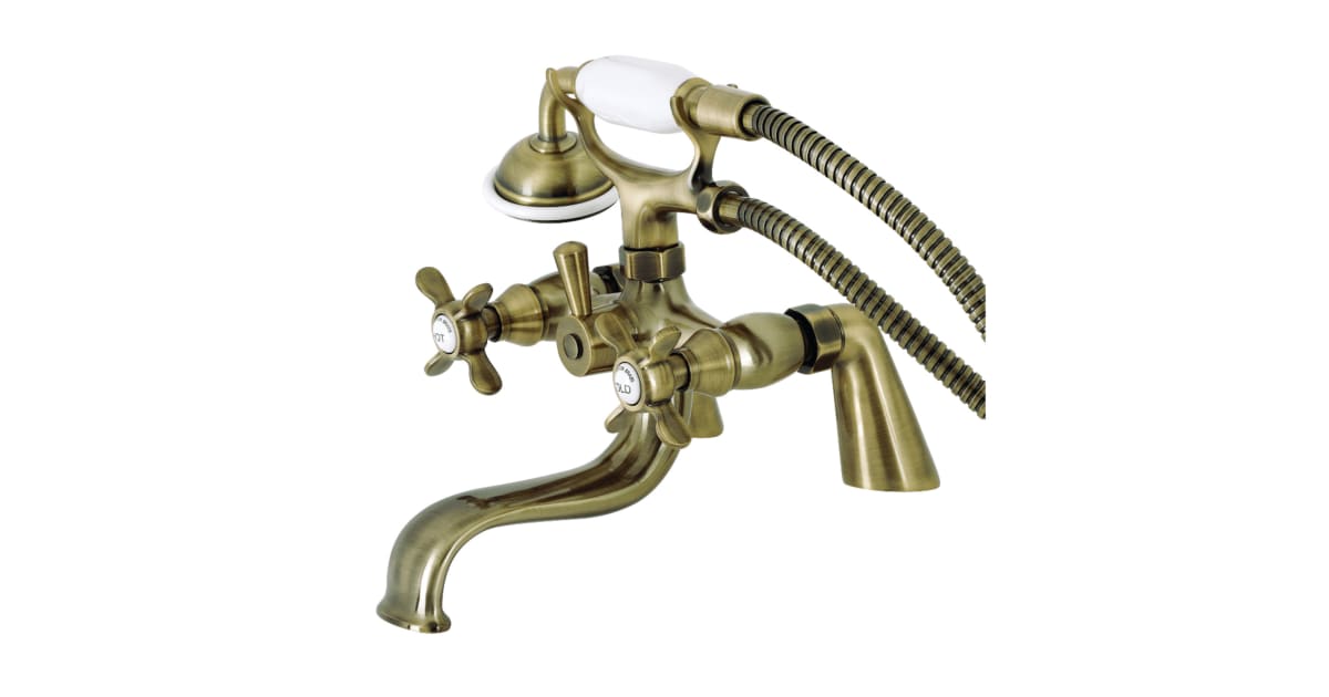 Kingston Brass KS247AB Essex Deck Mounted Clawfoot Tub