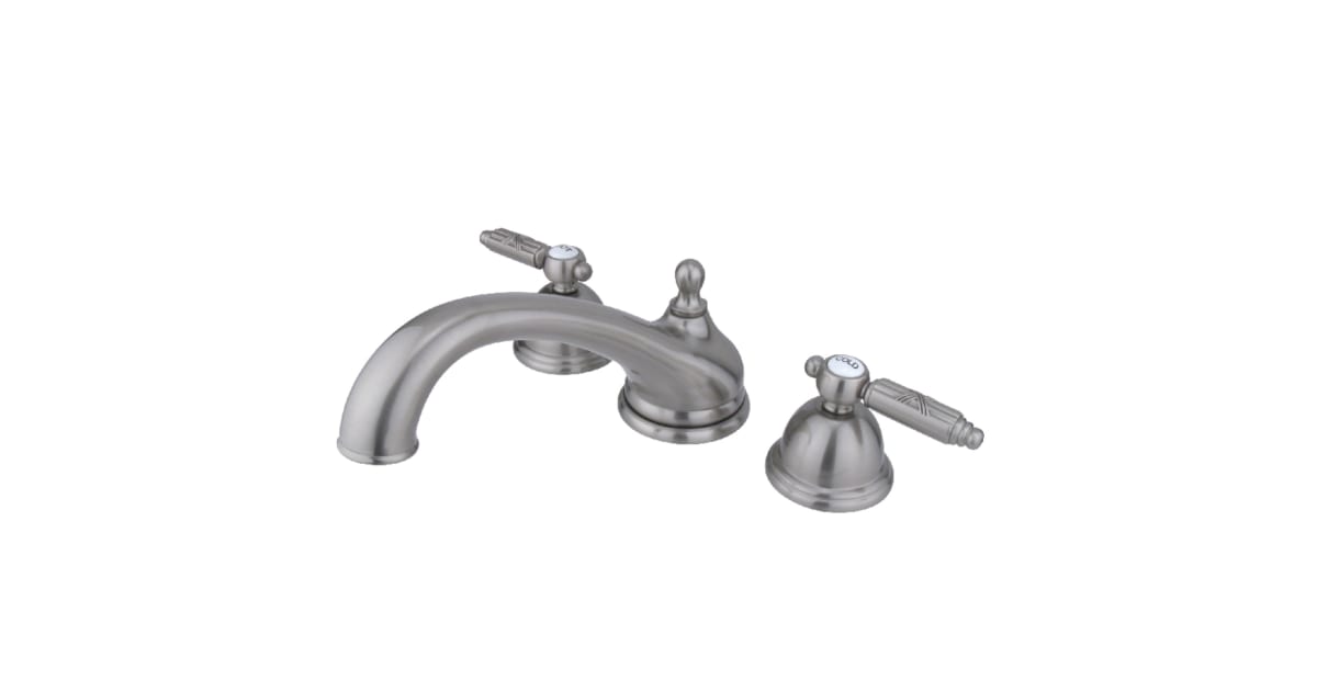 Kingston Brass KS2348ZL Silver Sage Deck Mounted Roman Tub Filler