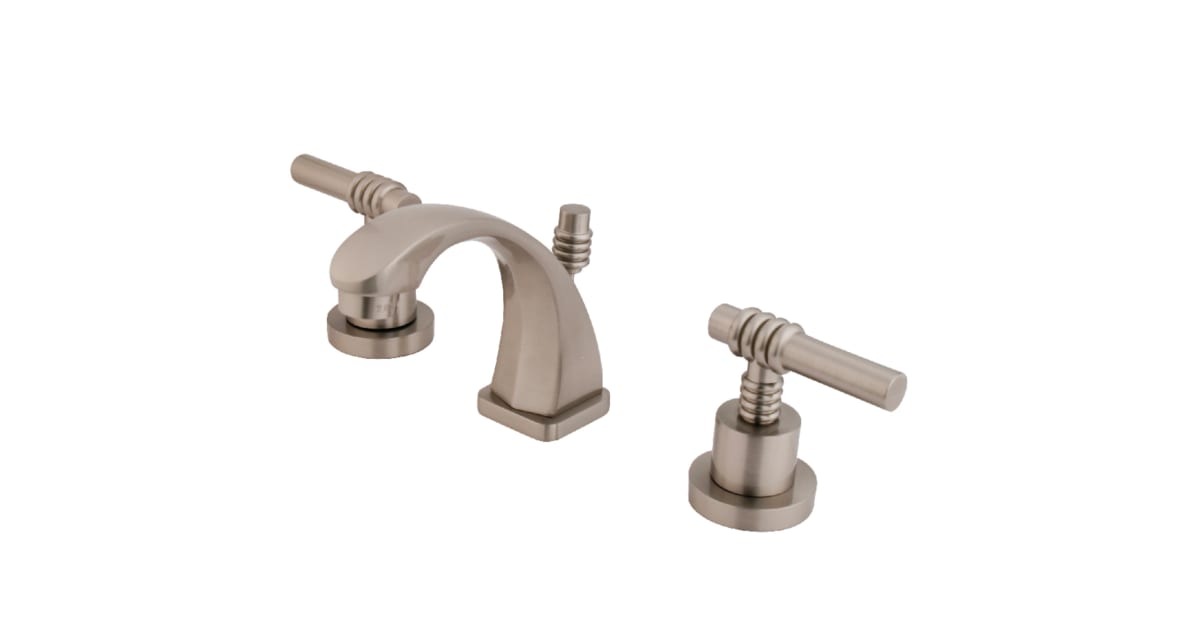 Kingston Brass Badarmatur KS1226AX Im Heritage-Design – Poliertes Nickel, Wandmontiert, 3-Loch-Installation