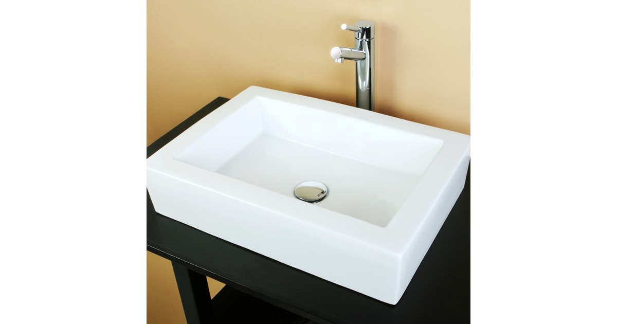 kingston brass pacifica white vessel bathroom sink