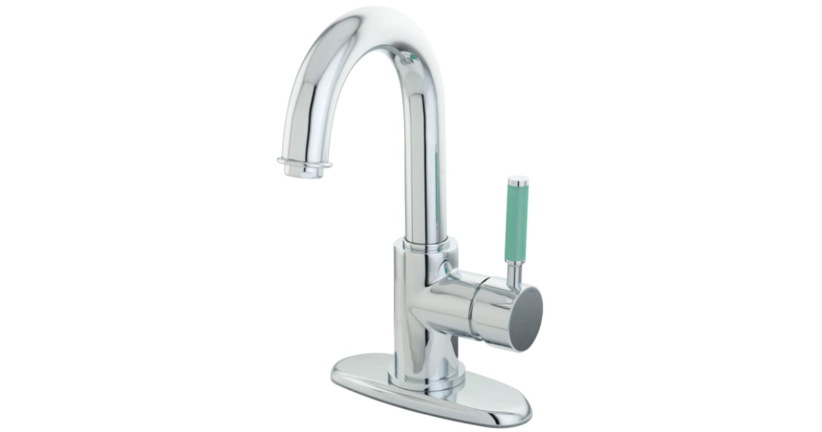 Kingston Brass FS8431DGL Green Eden Bathroom Faucet with Green Metal ...