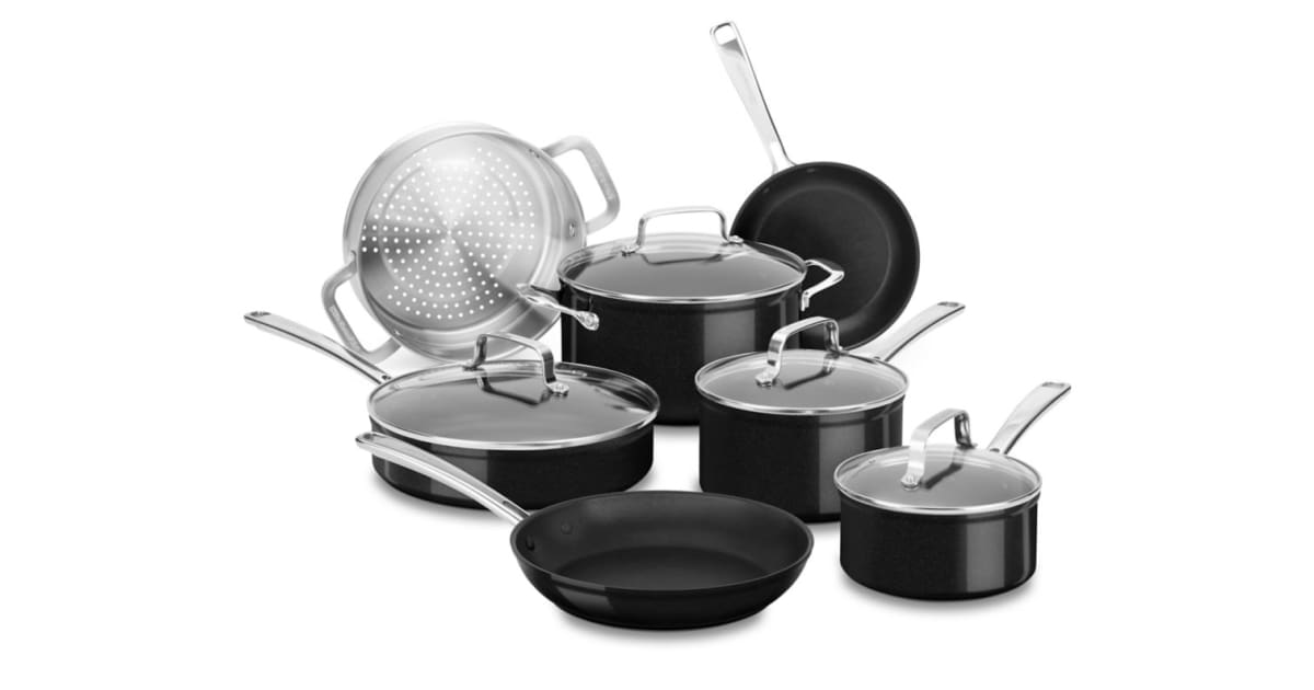 KitchenAid KC3H1S11BE Anodized Nonstick 11 Piece Cookware