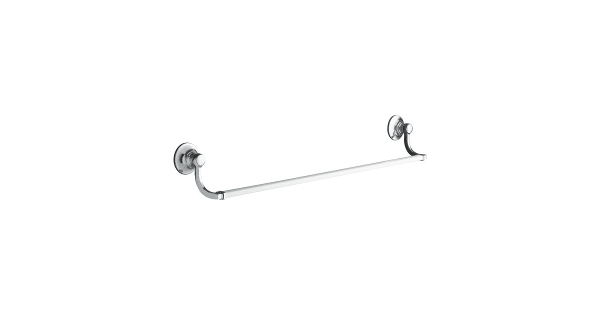Kohler K11411PCP Bancroft 24" Towel Bar with White Bar