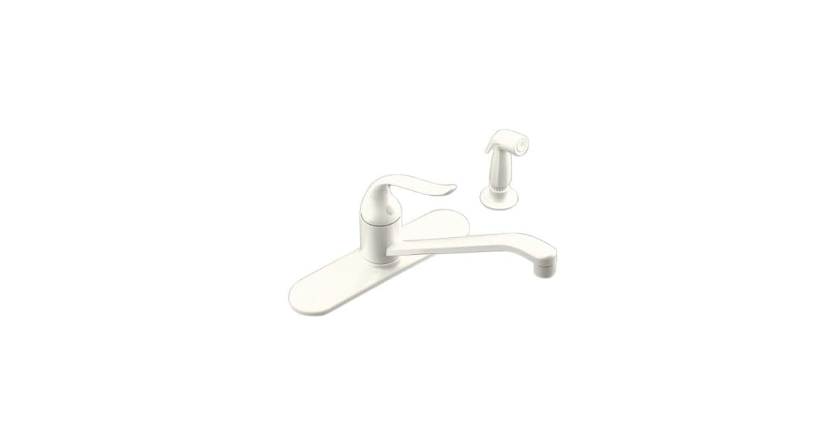 Kohler K-15172-FT-96 Single Handle Kitchen Faucet with Side Spray from