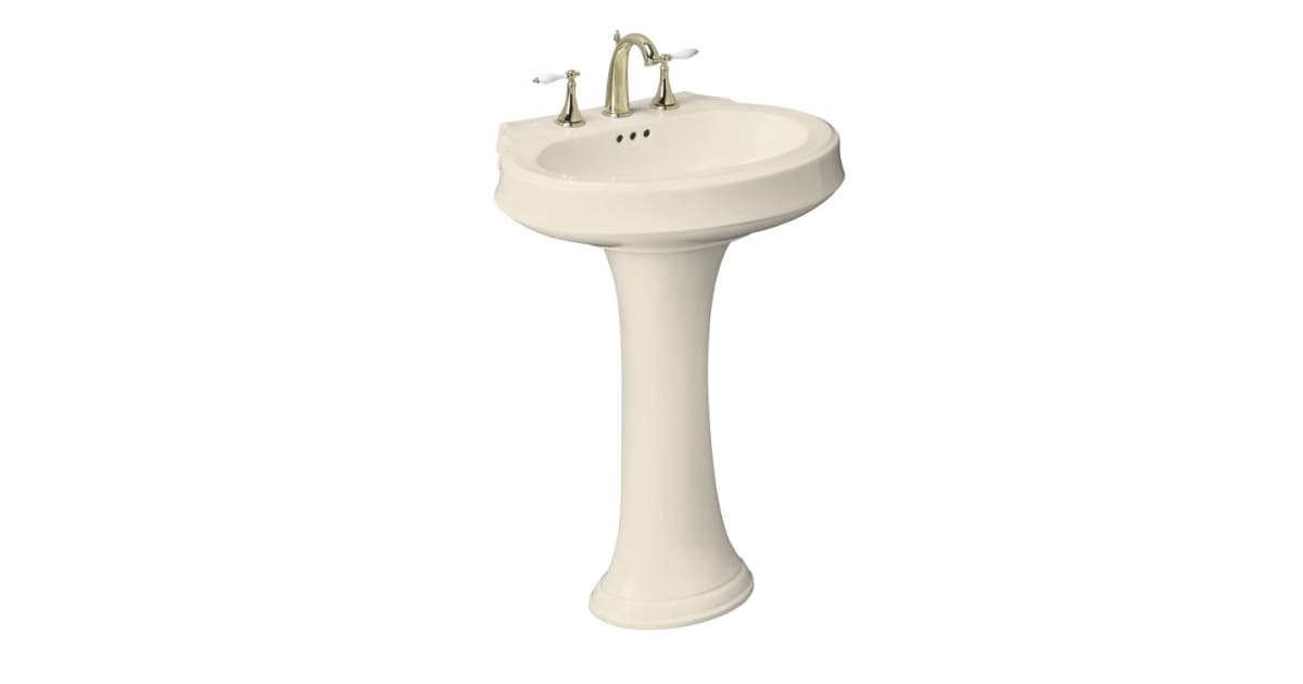 Kohler K2326847 Leighton pedestal lavatory with 8"
