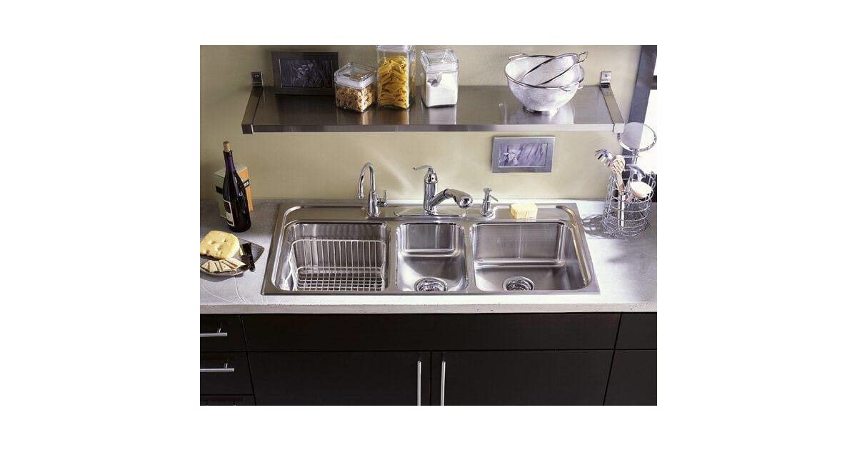 Kohler K32483NA Triple Basin Stainless Steel Kitchen