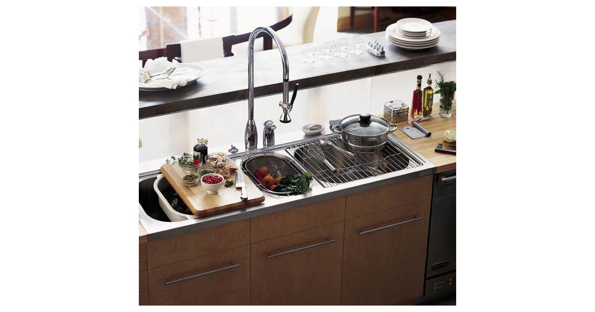 Kohler K33283NA Pro Taskcenter 60" Triple Basin