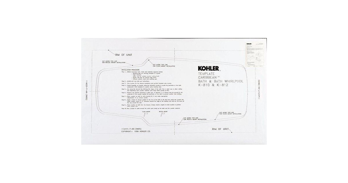 Kohler K584NA Steeping Undermount Installation Kit for