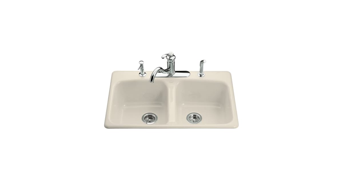Kohler K5981347 Brookfield 32" Double Basin TopMount