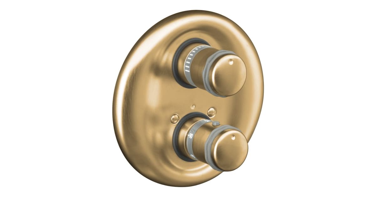 Kohler K-T9493-7-BV Faucet Thermostatic Valve Trim Double Handle from ...